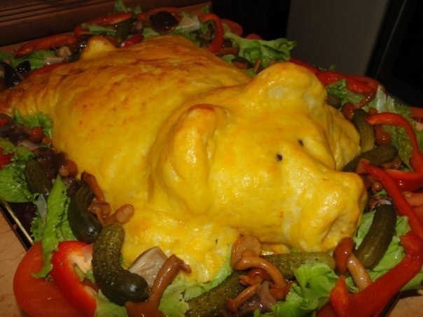 Картофельный поросенок с мясной начинкой Картофельный поросенок с мясной начинкой