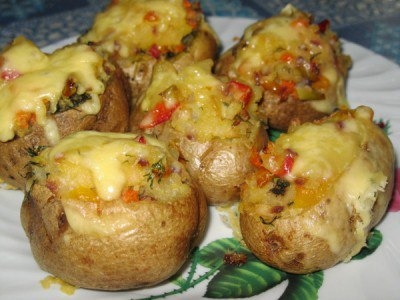 Картофель, фаршированный сыром Картофель, фаршированный сыром