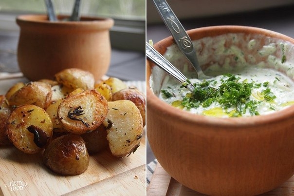Золотой картофель и соус Цацики («Tzatziki») Золотой картофель и соус Цацики («Tzatziki»)