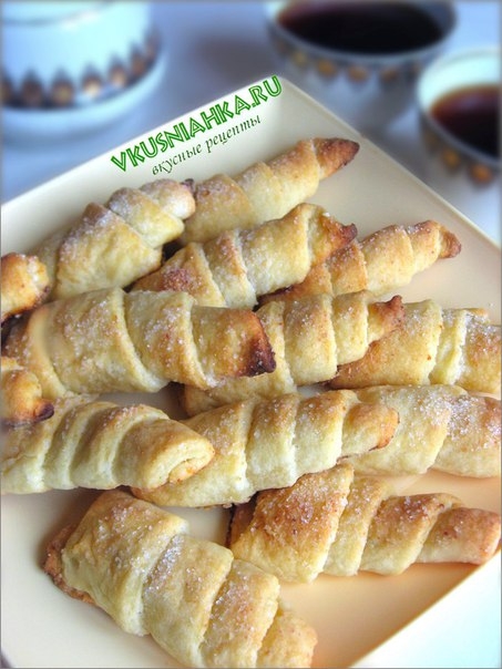 Песочные рогалики из творога Песочные рогалики из творога
