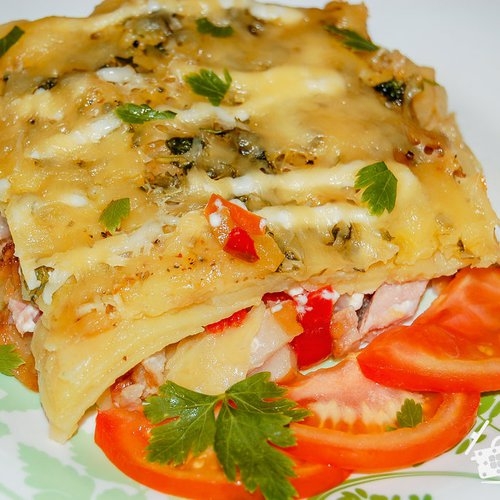 Запеканка из картофеля с копченым окороком Запеканка из картофеля с копченым окороком