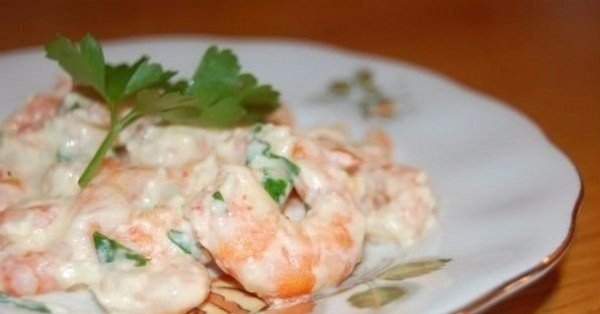 Креветки с соусом