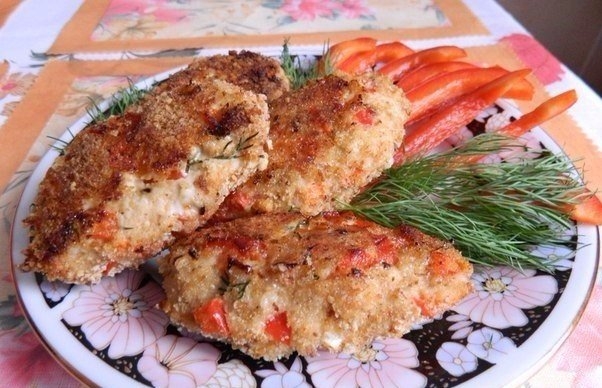 Котлетки с болгарским перчиком