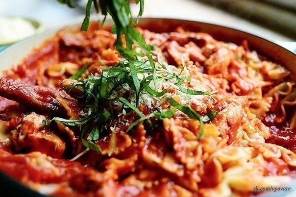 Куриная лазанья в сковороде Куриная лазанья в сковороде