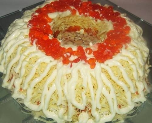 РЕЦЕПТ ПРАЗДНИЧНОГО САЛАТА С КАЛЬМАРАМИ &laquo;МОРСКАЯ ПЕНА&raquo;