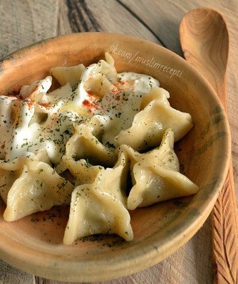 Турецкие манты (manti) с йогуртовым соусом