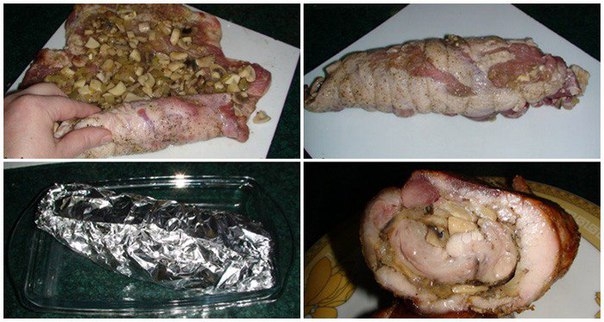 Рулет мясной с грибами Рулет мясной с грибами