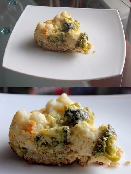 Запеканка из цветной капусты, брокколи и куриной грудки