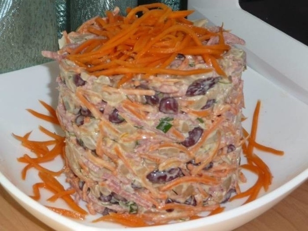 1) САЛАТ С КОПЧЕНОЙ КОЛБАСОЙ И МОРКОВКОЙ 1) САЛАТ С КОПЧЕНОЙ КОЛБАСОЙ И МОРКОВКОЙ