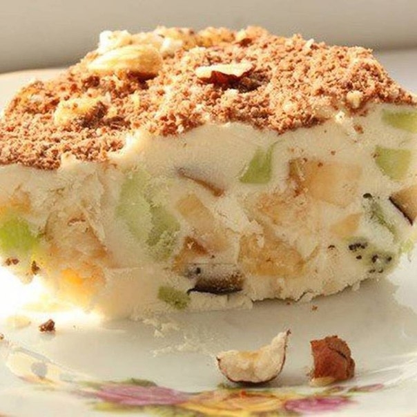 Творожное мороженое с фруктами - вкусный и полезный десерт! Творожное мороженое с фруктами - вкусный и полезный десерт!