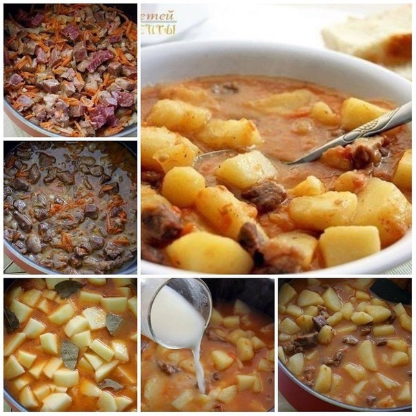 Картошечка, тушенная с мясом (как в д/садике). Вам потребуется: Картошечка, тушенная с мясом (как в д/садике). Вам потребуется: