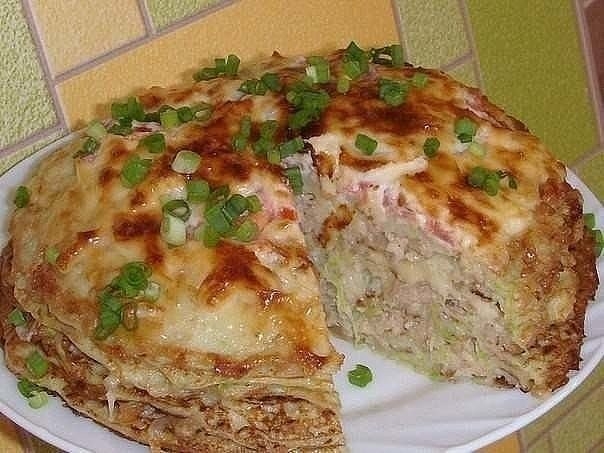Кабачково-сырный тортик с мясом - просто объедение! Кабачково-сырный тортик с мясом - просто объедение!