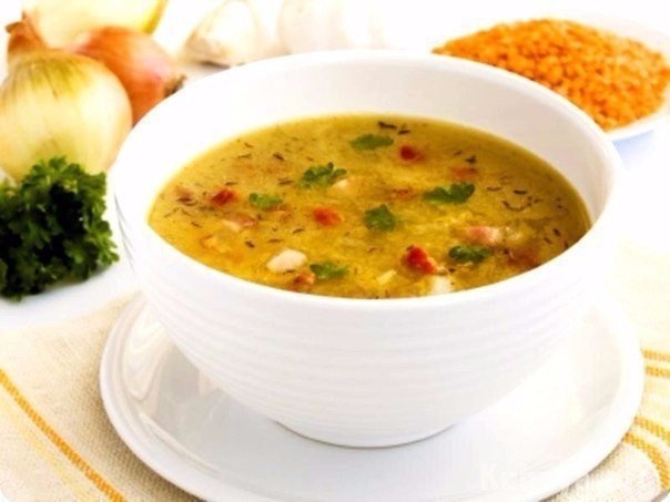 Суп с чечевицей и курицей