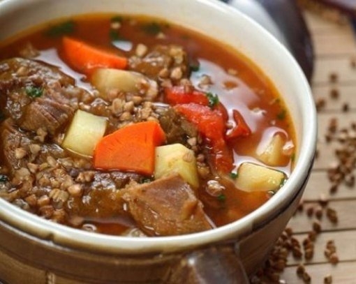 Суп из гречки с мясом