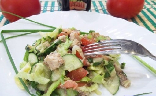 Салат из сардины с рисом