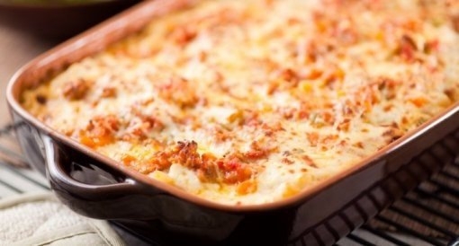 Овощная запеканка с курицей