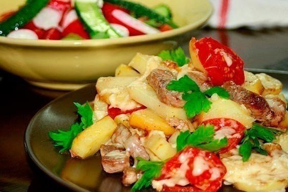 Картофель «По-французски» на сковороде Картофель «По-французски» на сковороде