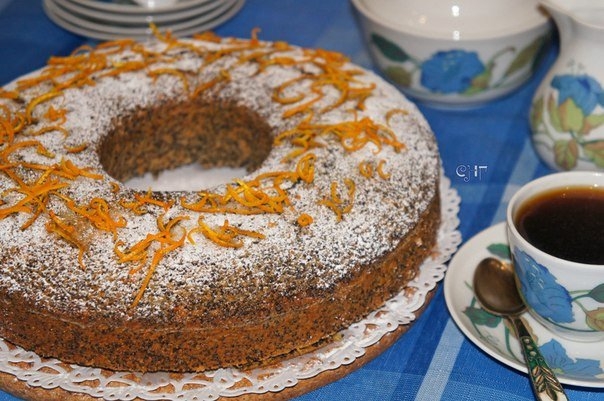 АПЕЛЬСИНОВО-МАКОВЫЙ КЕКС. АПЕЛЬСИНОВО-МАКОВЫЙ КЕКС.