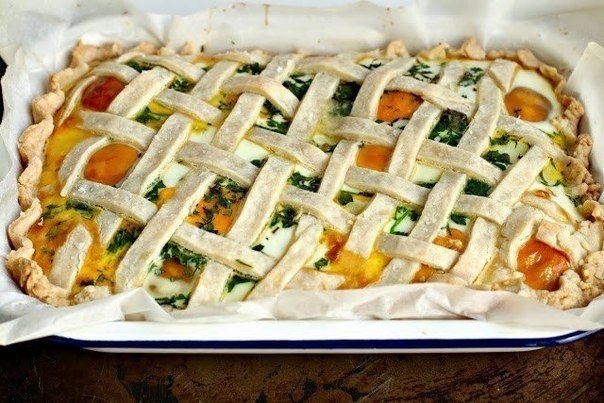 Пирог с картофелем, яйцами и ветчиной Пирог с картофелем, яйцами и ветчиной
