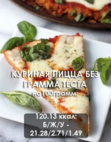 Удивительная куриная пицца без грамма теста Удивительная куриная пицца без грамма теста