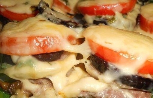 Запеченные баклажаны с курицей