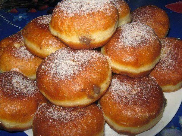 Берлинеры с шоколадным кремом Берлинеры с шоколадным кремом