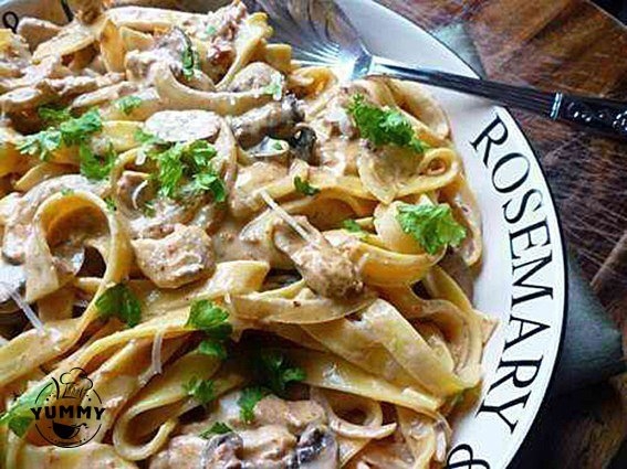 ПАСТА ИЗ СОУСОМ ИЗ КУРИЦЫ И ГРИБОВ ПАСТА ИЗ СОУСОМ ИЗ КУРИЦЫ И ГРИБОВ