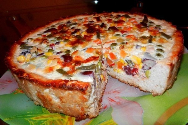 "Гавайский" куриный пирог. "Гавайский" куриный пирог.