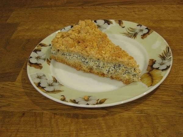 Песочный пирог с начинкой из мака и творога. Песочный пирог с начинкой из мака и творога.
