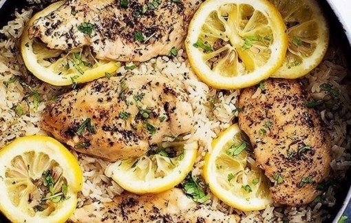 Рис с курицей и лимоном