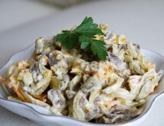 Салат из говядины с овощами Салат из говядины с овощами