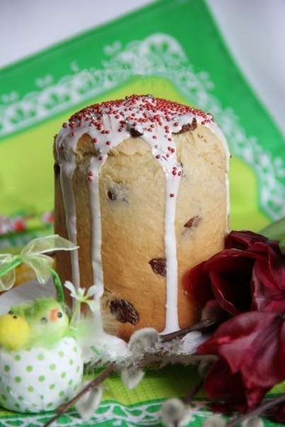 Кулич на сухих дрожжах.