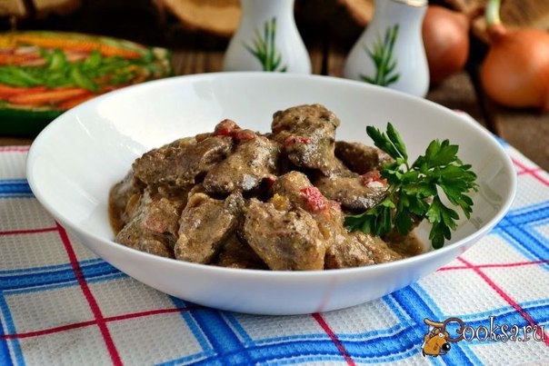 Куриная печень в кефирно-горчичном соусе Куриная печень в кефирно-горчичном соусе