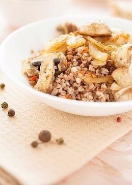 Гречка с грибами (для мультиварки).