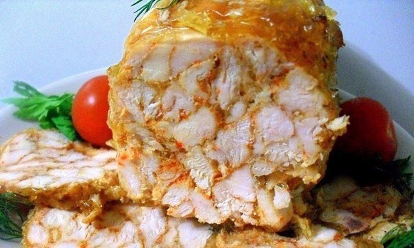 Сногшибательный куриный рулет "Мраморный"