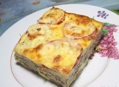 Простейшая Мусака (запеканка с баклажанами и фаршем)