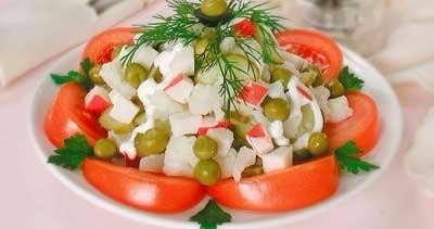 Салат с крабовым мясом