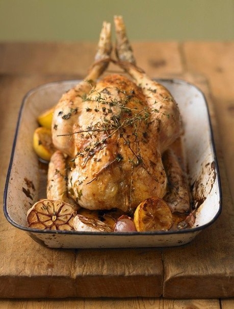 Цыпленок с квашеной капустой и прованскими травами