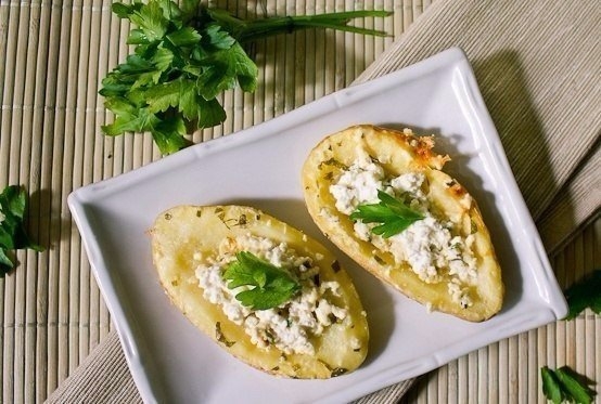 Картофель с творожным кремом