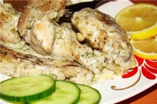 Курица в чесночном соусе