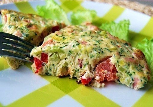 Овощи в омлете