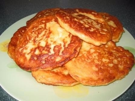 Оладушки из геркулеса с персиком