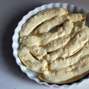 Запечённые бананы с творогом