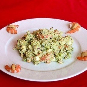 Оливье с креветками