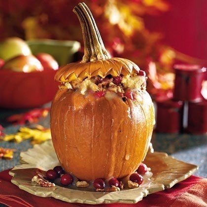 Тыква, фаршированная мясом