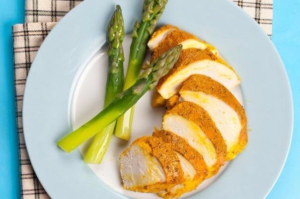 Куриное филе в йогурте и карри