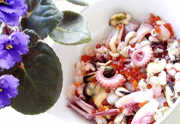 Винегрет с морепродуктами