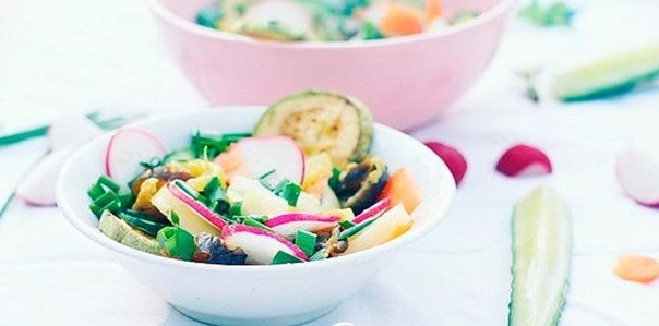 Салат с запеченными овощами.
