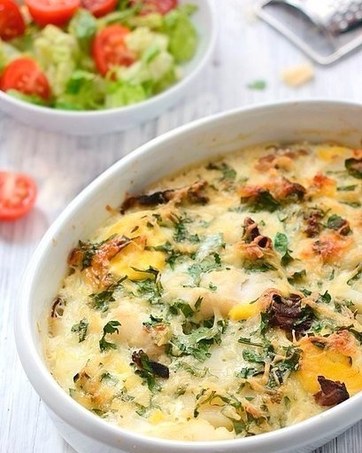 Рыбная запеканка с картофелем