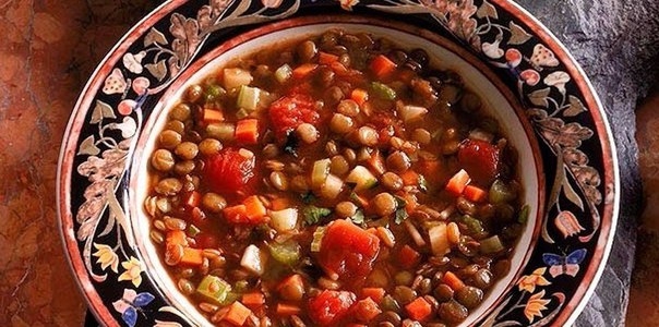 Суп из лисичек и чечевицы